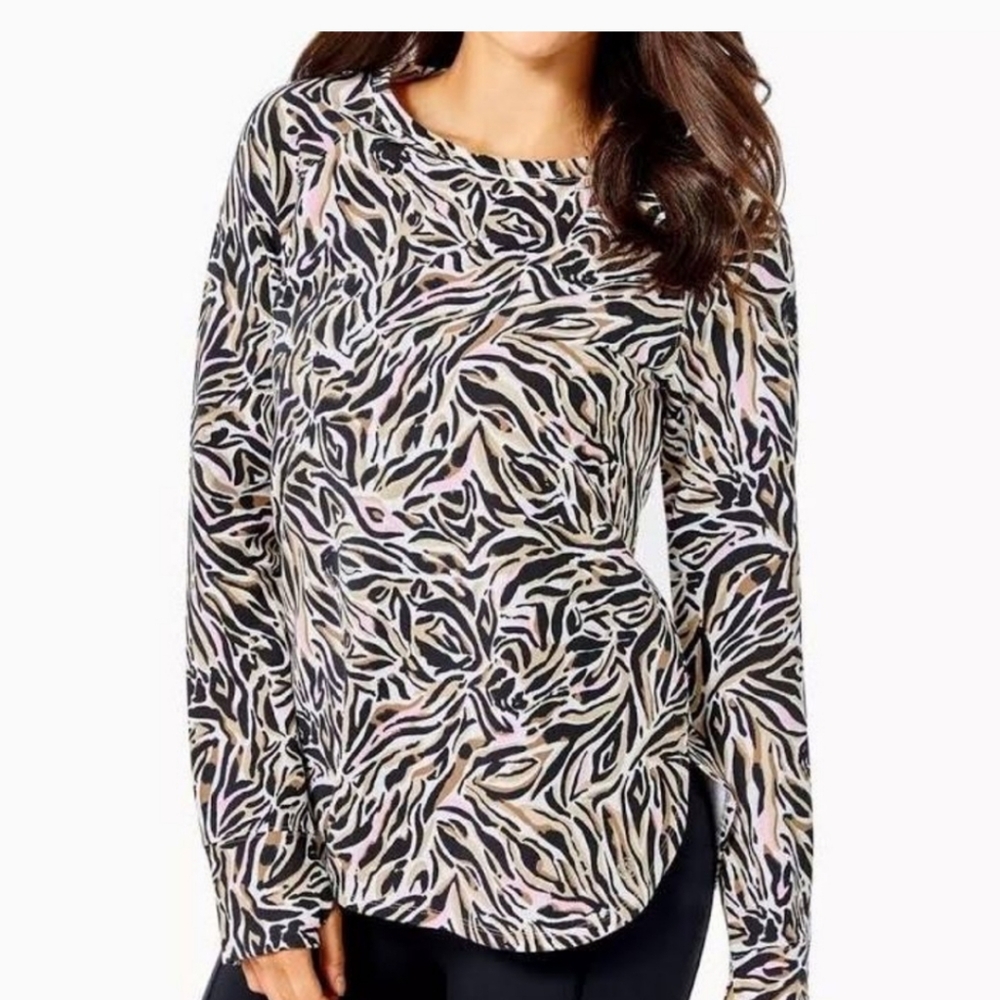 Lilly Pulitzer onyx PULLOVER Luxletic UPF50+ Sweatshirt small